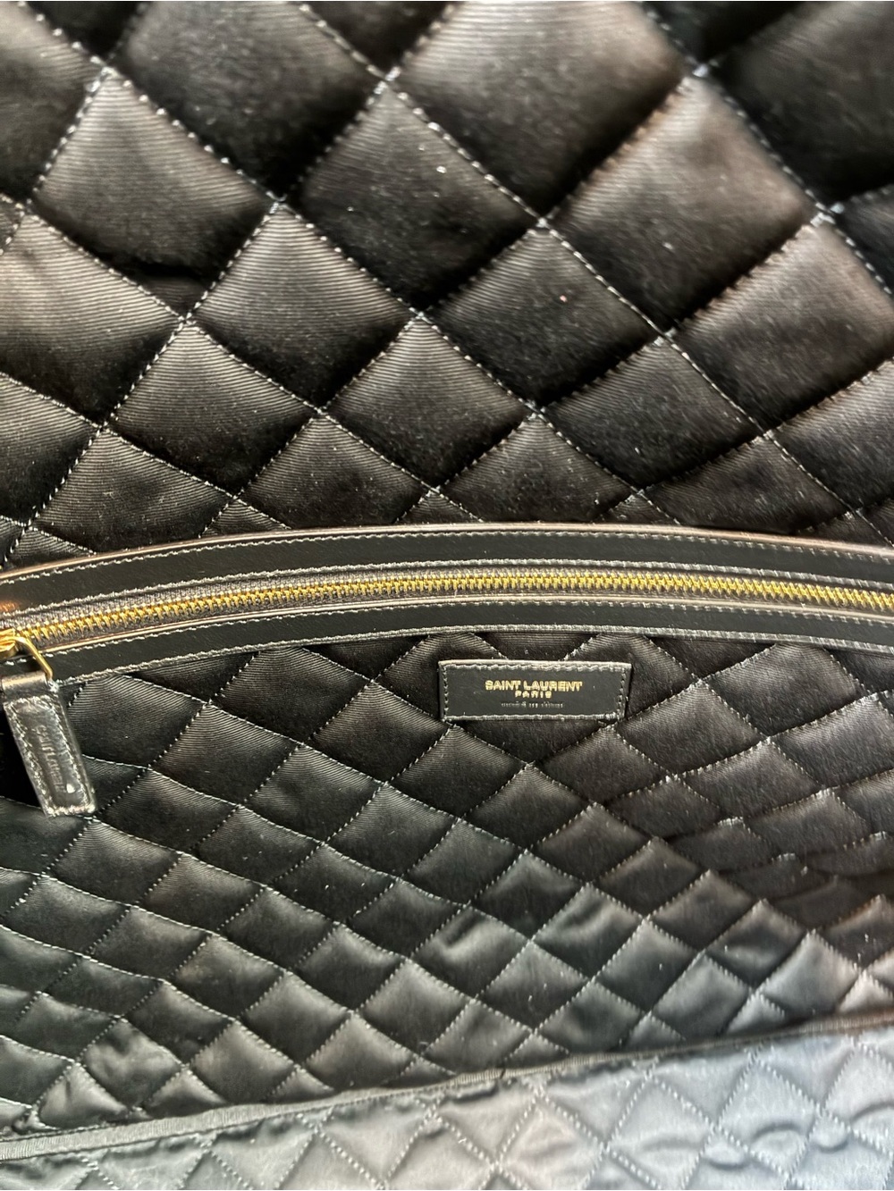 Saint Laurent YSL Giant Quilted Leather Logo Travel Bag - NWOT $5100 Retail - Picture 10 of 16